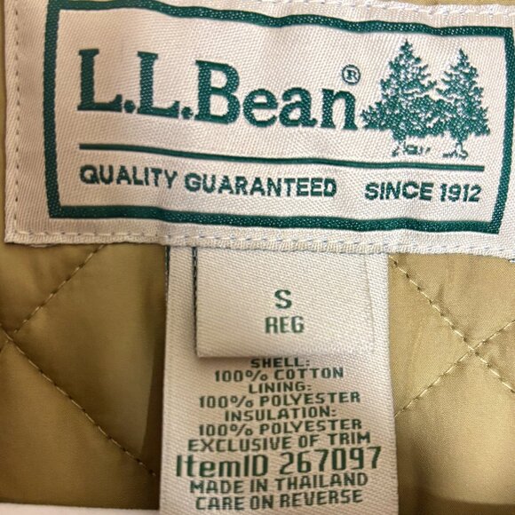L.L.Bean Barn Coat Chore Jacket Small Olive Green Canvas Corduroy Women’s Small - Picture 5 of 9